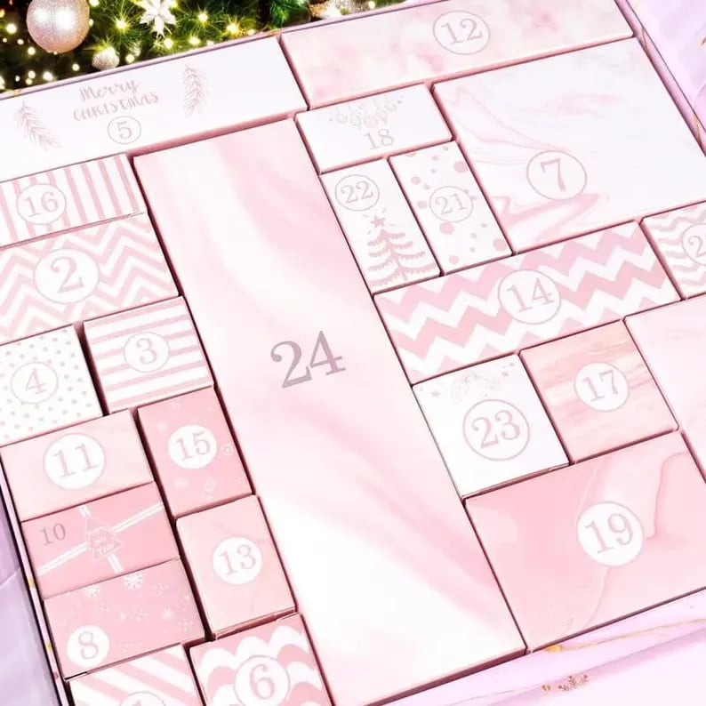 🎅Christmas Sale 50% OFF!!🎄30K+ SOLD! 🎁24 Days of Surprises — Pink Marble Advent Calendar 2025💕