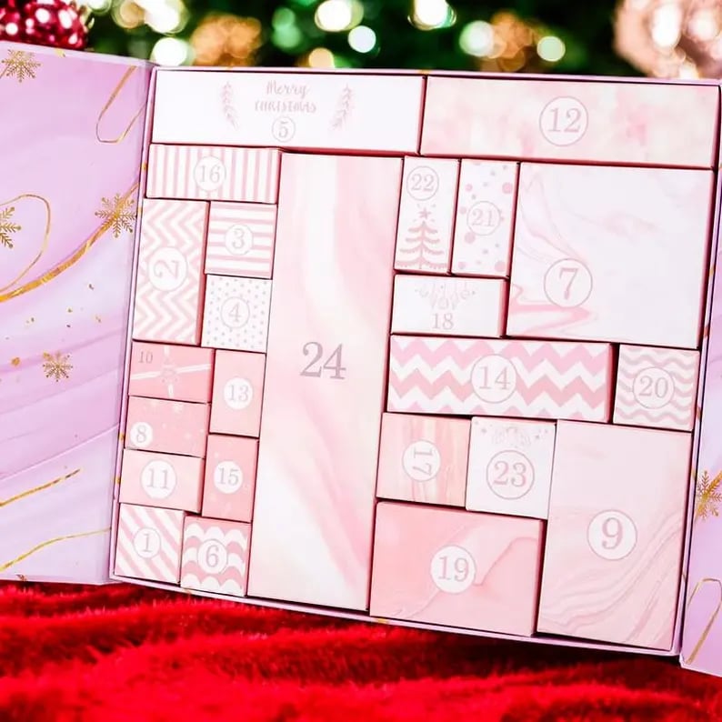 🎅Christmas Sale 50% OFF!!🎄30K+ SOLD! 🎁24 Days of Surprises — Pink Marble Advent Calendar 2025💕