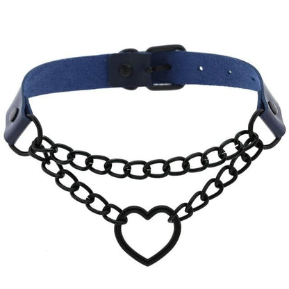 Black Heart Chain Choker