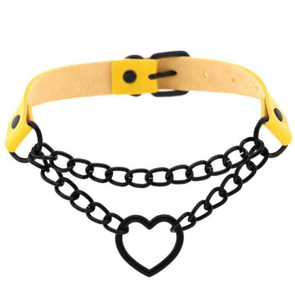 Black Heart Chain Choker