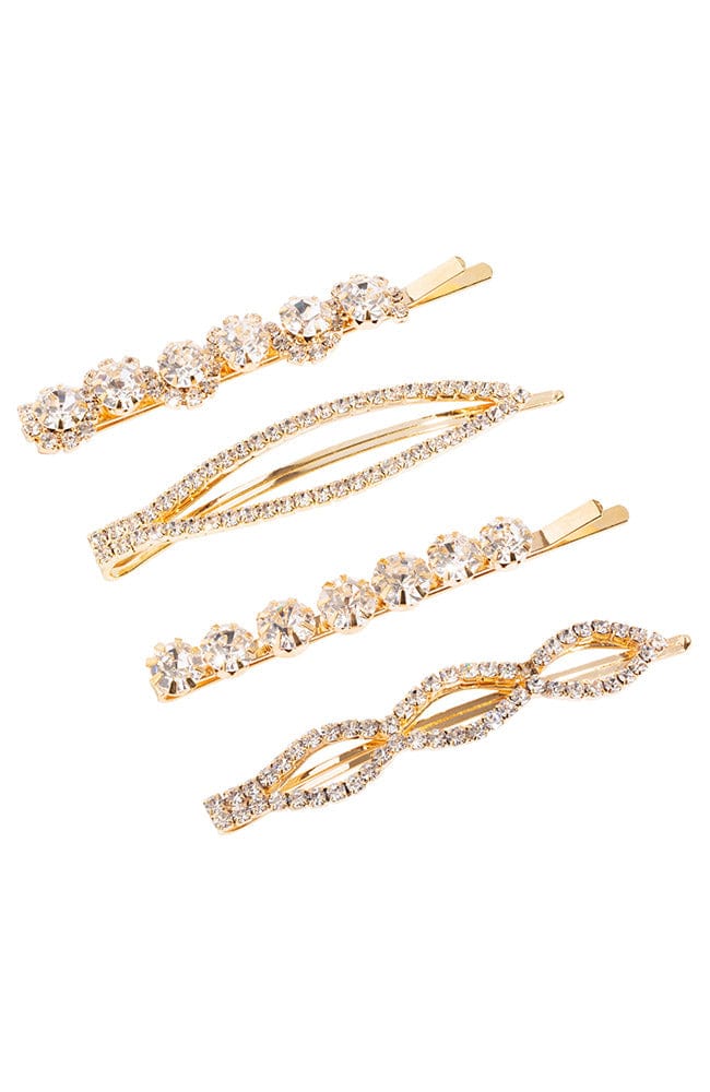 Crystal Bobby Pins, 4-Pack